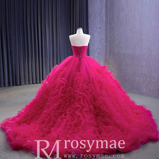 Stylish Luxury Evening Gown Ruched Ball Gown Quinceanera Dresses - Rosymae