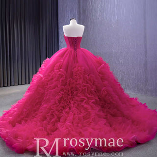 Stylish Luxury Evening Gown Ruched Ball Gown Quinceanera Dresses - Rosymae