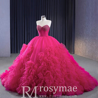 Stylish Luxury Evening Gown Ruched Ball Gown Quinceanera Dresses - Rosymae