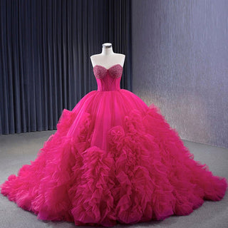 Stylish Luxury Evening Gown Ruched Ball Gown Quinceanera Dresses - Rosymae