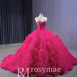 Stylish Luxury Evening Gown Ruched Ball Gown Quinceanera Dresses - Rosymae