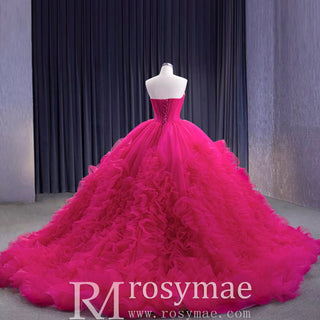 Stylish Luxury Evening Gown Ruched Ball Gown Quinceanera Dresses - Rosymae