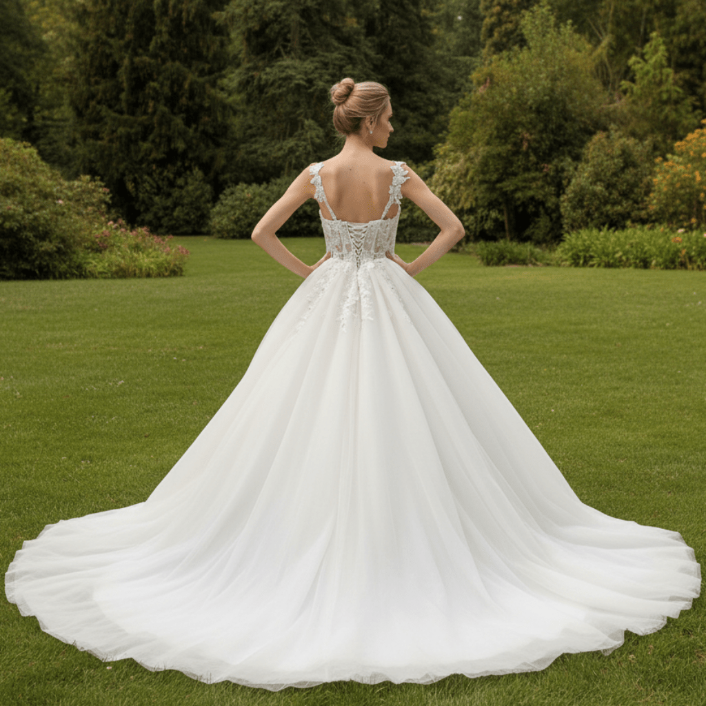 Sweetheart BallGown Beach Wedding Dress with Spaghetti Straps - Rosymae