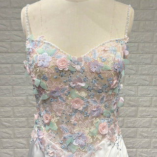 Elegant Women Colorful Mermaid Wedding Dress with Spaghetti Strap