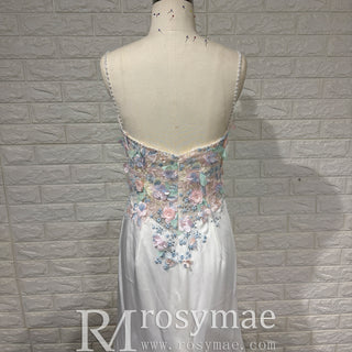 Elegant Women Colorful Mermaid Wedding Dress with Spaghetti Strap