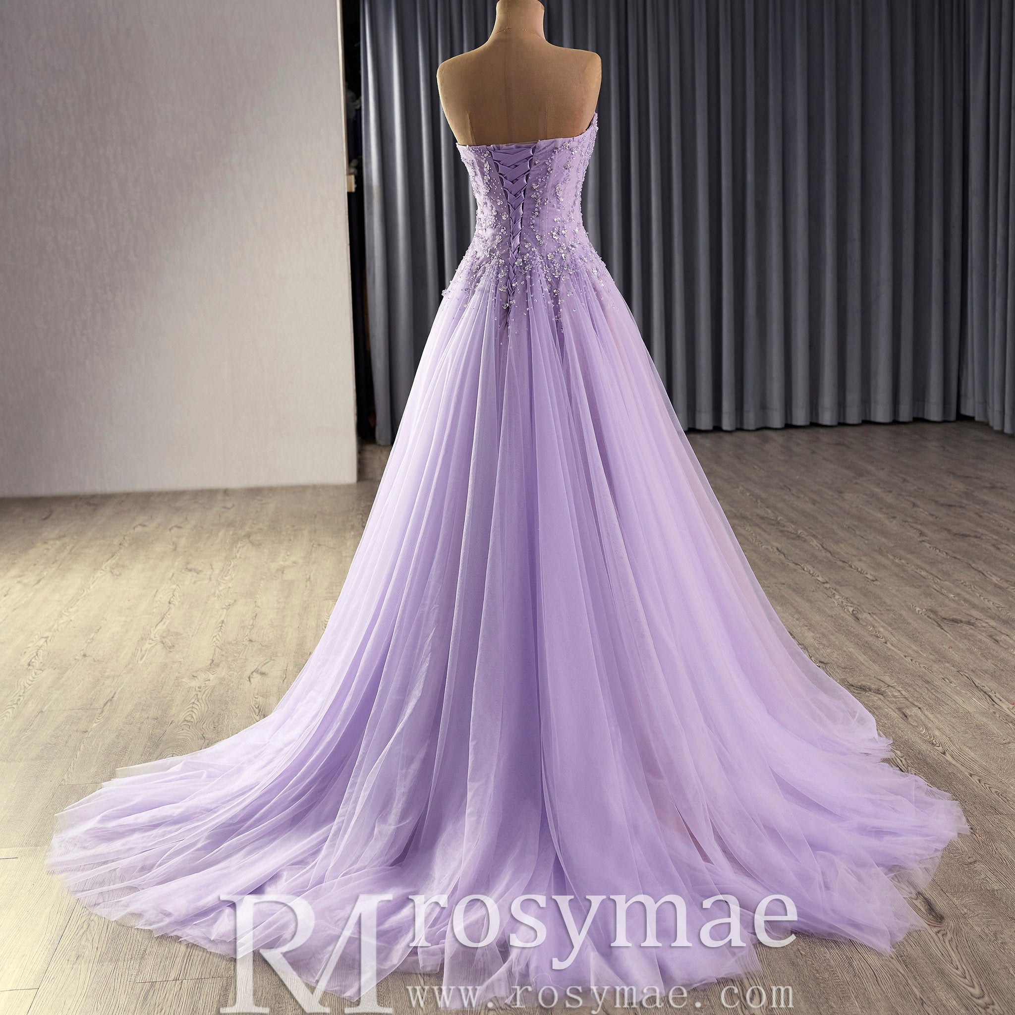 Long Lilac Formal Dress Prom Gowns with Sweetheart Rosymae Long Lilac Formal Dress Prom Gowns with Sweetheart Rosymae