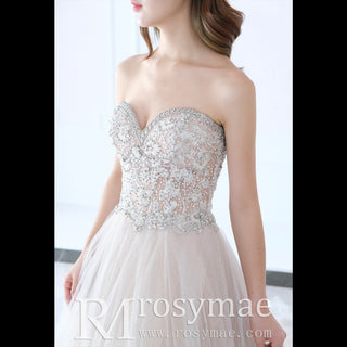 Strapless Sweetheart Neckline Evevening Dress Party Gown