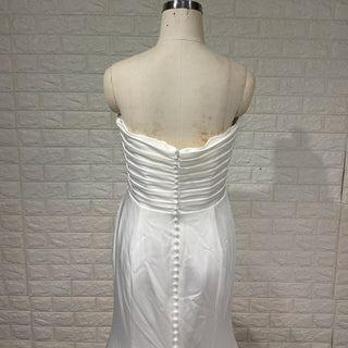 Classic Strapless Sweetheart Mermaid Wedding Dress with Pleated