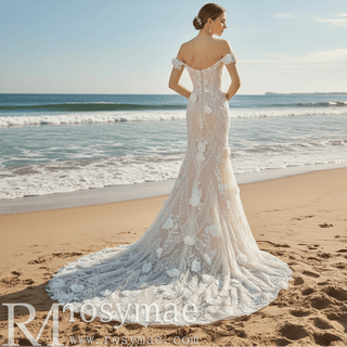 Sweetheart Neckline Princess Fit and Flare Wedding Dress - Rosymae