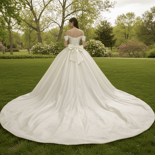 Sweetheart Off the Shoulder Ball Gown Wedding Dress - Rosymae