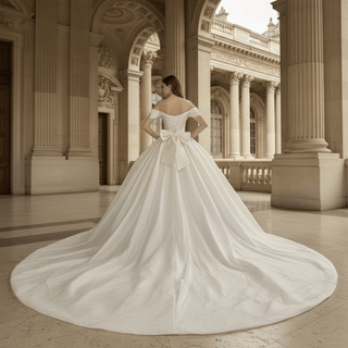 Sweetheart Off the Shoulder Ball Gown Wedding Dress - Rosymae