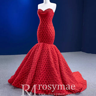 Sweetheart Trumpet Luxury Wedding Dress with Feather - Rosymae