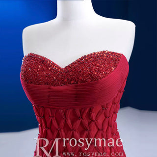 Sweetheart Trumpet Luxury Wedding Dress with Feather - Rosymae
