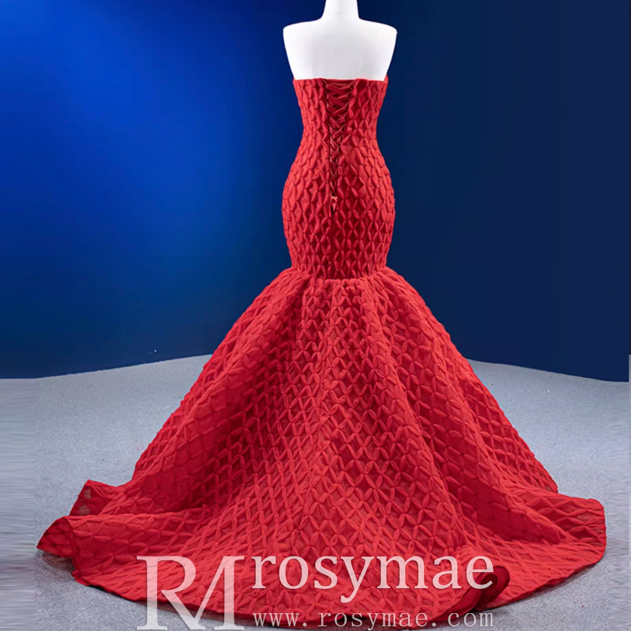 Sweetheart Trumpet Luxury Wedding Dress with Feather - Rosymae