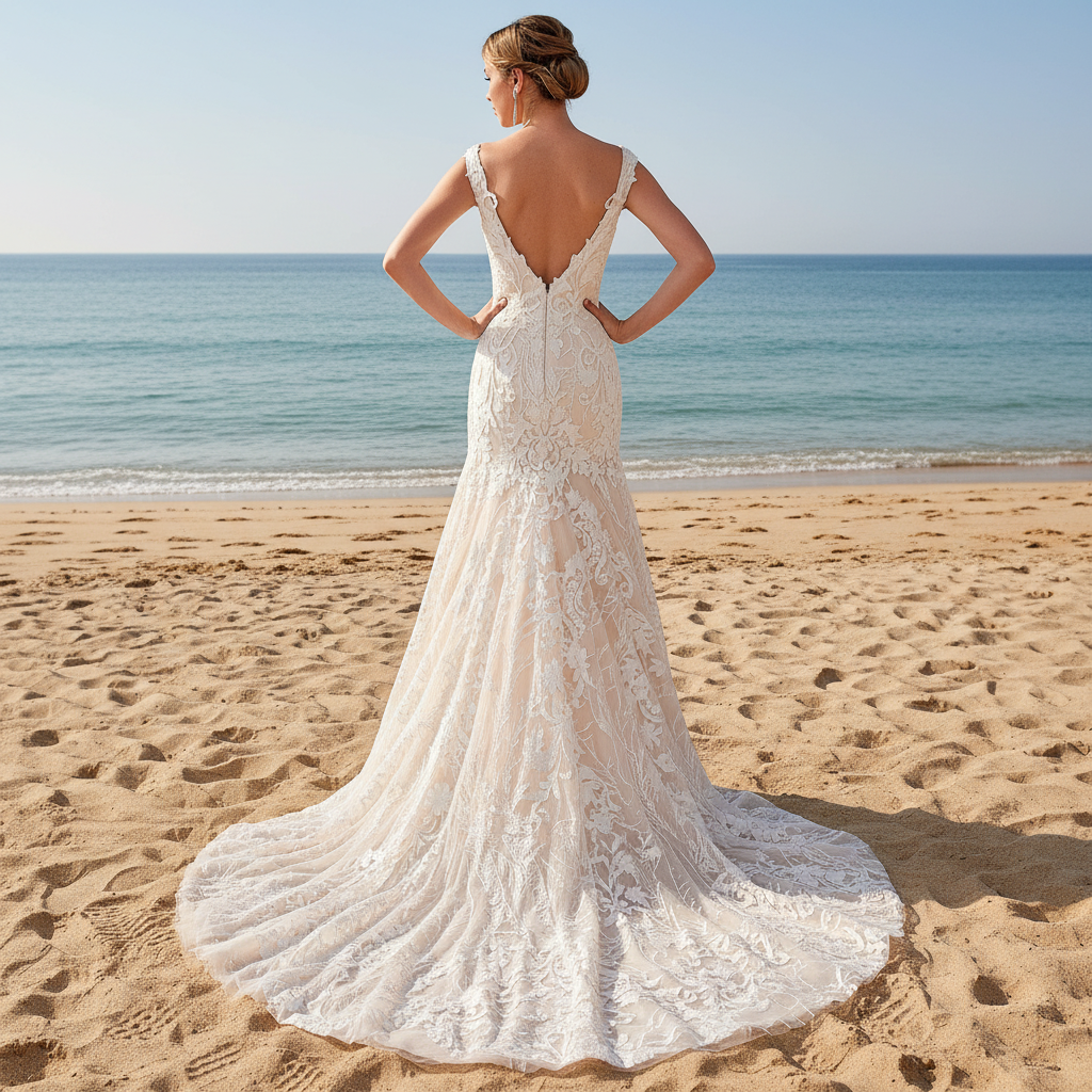 Double V Tank Top Floral Lace Fit Flare Bridal Gown Wedding Dress Rosymae Double V Tank Top Floral Lace Fit Flare Bridal Gown Wedding Dress Rosymae