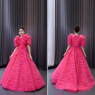 Tiered Ball Gown Detachable Bolero Wedding Dress Formal Gown - Rosymae