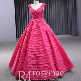 Tiered Ball Gown Detachable Bolero Wedding Dress Formal Gown - Rosymae