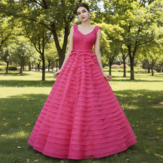 Tiered Ball Gown Detachable Bolero Wedding Dress Formal Gown - Rosymae