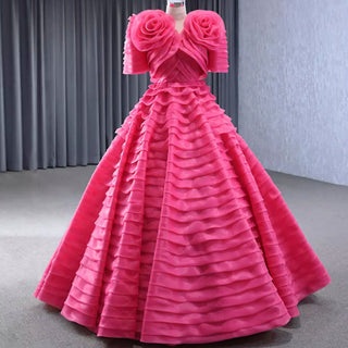 Tiered Ball Gown Detachable Bolero Wedding Dress Formal Gown - Rosymae