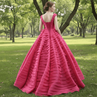 Tiered Ball Gown Detachable Bolero Wedding Dress Formal Gown - Rosymae