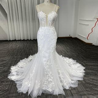 Lace Mermaid Wedding Dresses With Sweetheart Neckline