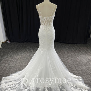 Lace Mermaid Wedding Dresses With Sweetheart Neckline