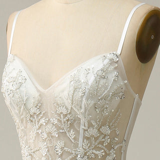 Simple Tulle A Line Women Spaghetti Straps Party Dress for Wedding