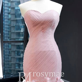 Tulle Prom Dress Sweetheart Mermaid Long Formal Dress with Ruffle - Rosymae