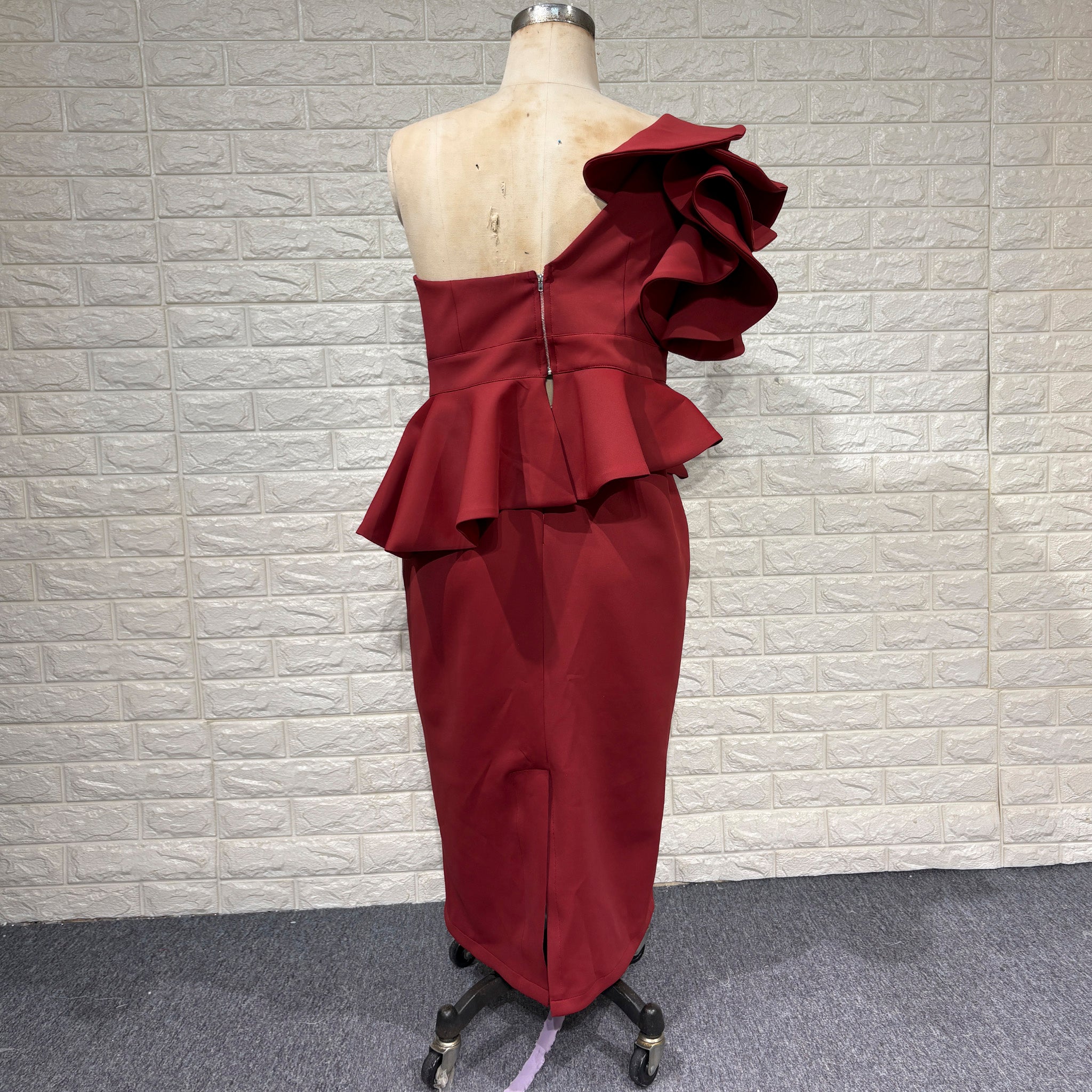 Unique One Shoulder Ruffles Mermaid Bridal Two Piece Wedding Dress Rosymae Unique One Shoulder Ruffles Mermaid Bridal Two Piece Wedding Dress Rosymae
