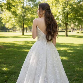 Two Piece Wedding Dress with Detachable Overskirt - Rosymae