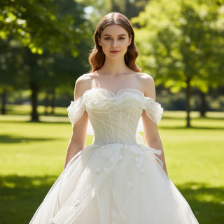 Unique and Ruffled & Tiered Wedding Dresses with Low Back - Rosymae