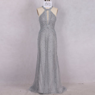 Unique Crystals Mermaid Prom Dress Sparkly Evening Gown - Rosymae