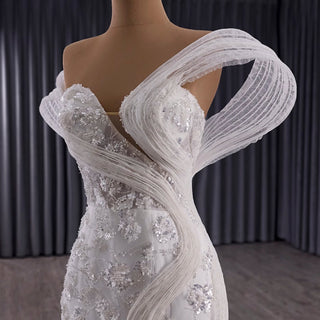 Unique Design Off the Shoulder Trumpet Wedding Dress for Trendy Brides - Rosymae