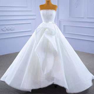Unique Haute Couture Wedding Gown Strapless Tulle Wedding Dress - Rosymae