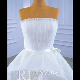 Unique Haute Couture Wedding Gown Strapless Tulle Wedding Dress - Rosymae