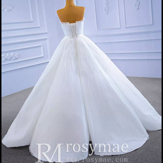 Unique Haute Couture Wedding Gown Strapless Tulle Wedding Dress - Rosymae