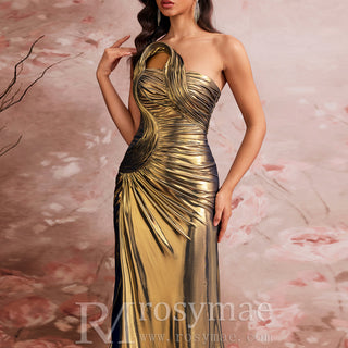 Robe de soirée maxi dorée grande taille, style sirène, élégante, pour mariage ou soirée.