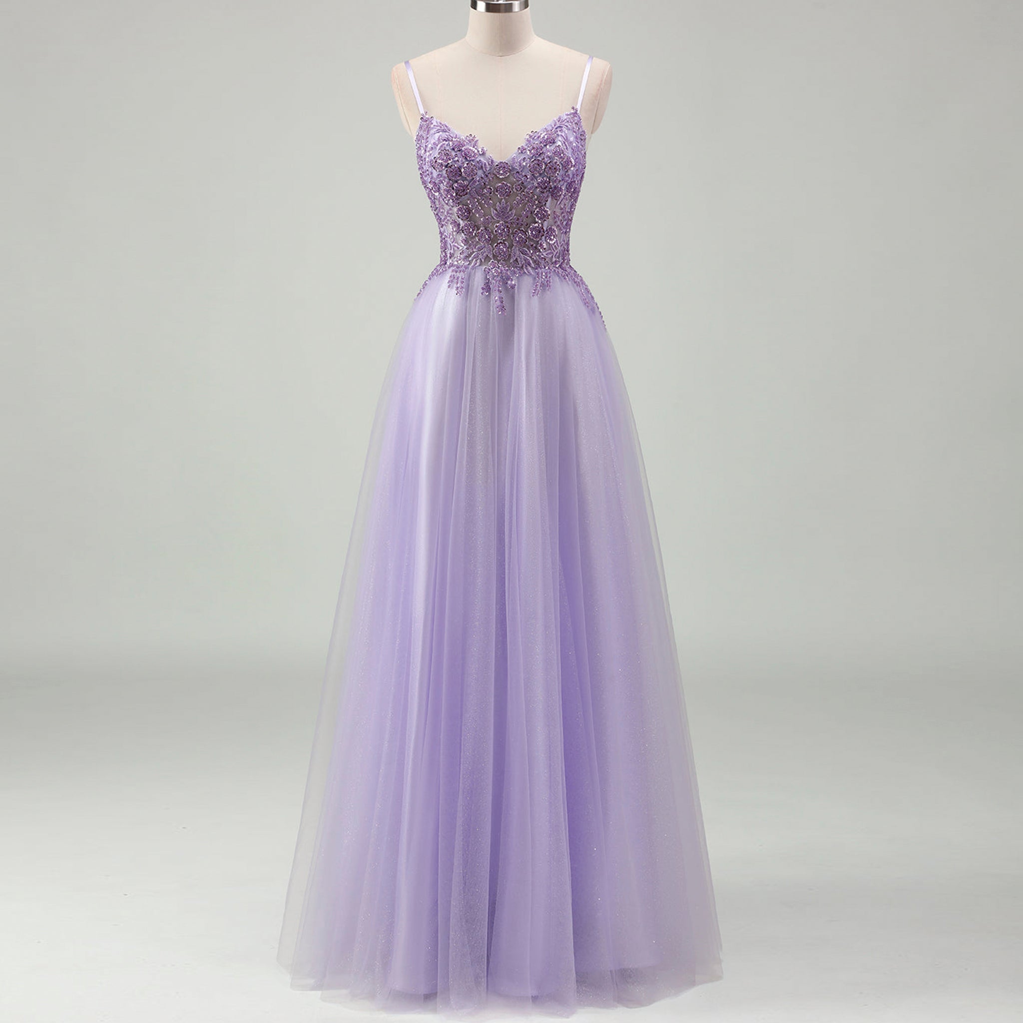 Classic Vneck Lilac Wedding Guest Dress with Spaghetti Straps Custom Colors / 6 Classic Vneck Lilac Wedding Guest Dress with Spaghetti Straps Custom Colors / 6