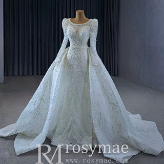 Victorian Style Handmade Wedding Dress with Long Sleeve - Rosymae