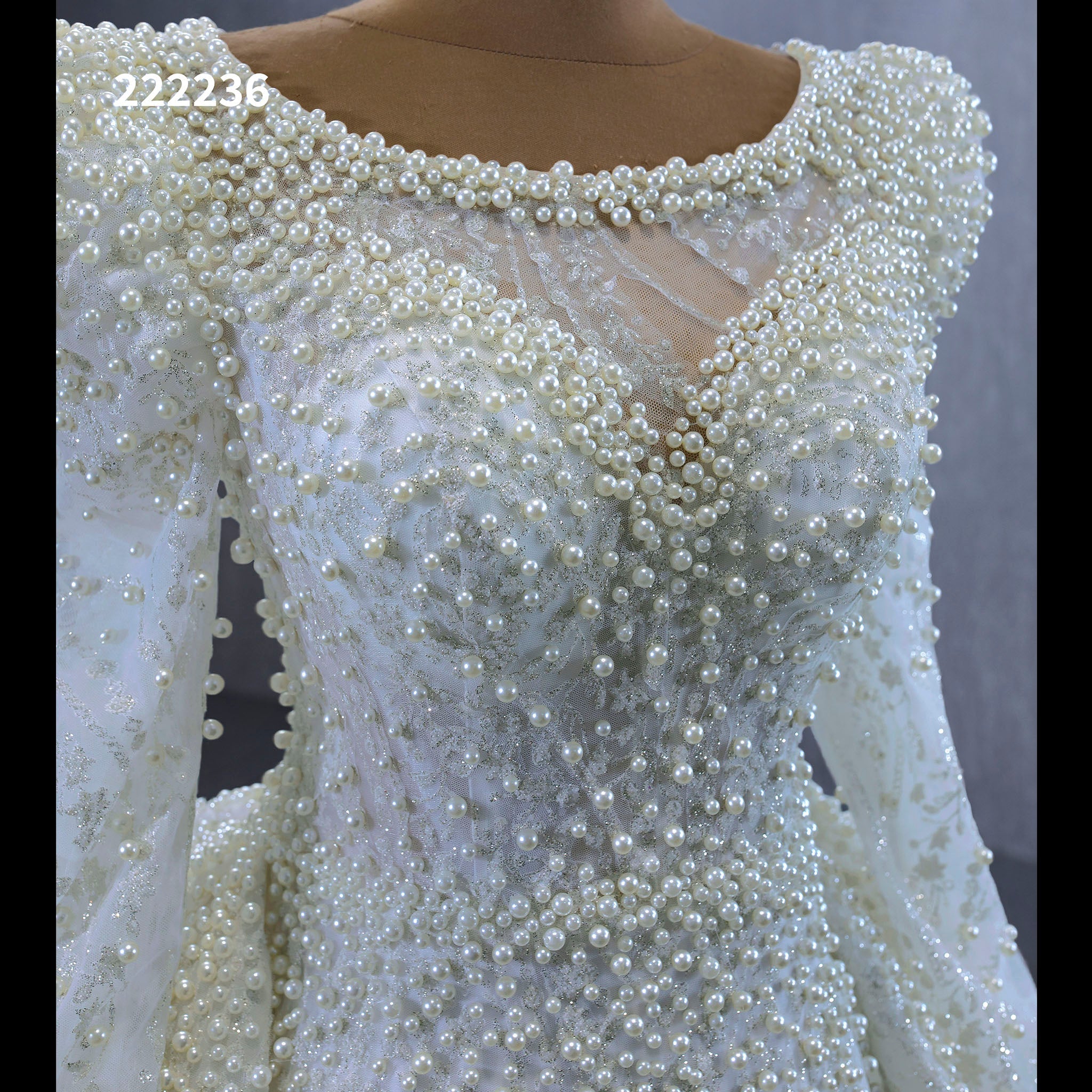 Victorian Style Handmade Wedding Dress with Long Sleeve - Rosymae