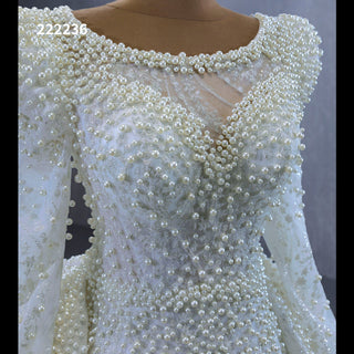 Victorian Style Handmade Wedding Dress with Long Sleeve - Rosymae