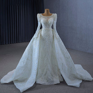 Victorian Style Handmade Wedding Dress with Long Sleeve - Rosymae