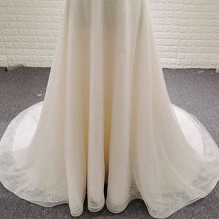 Vintage Backless Vneck A-line Wedding Dress with Spaghetti Straps - Rosymae