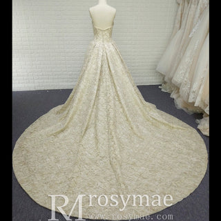 Vintage Luxury Sparkly Ball Gown Wedding Dresses for Elegant Brides - Rosymae