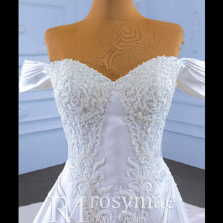 Vintage Mermaid Satin Wedding Dresses with Detachable Skirt - Rosymae