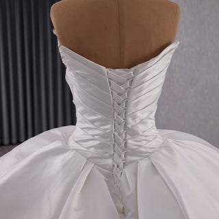 Vintage Ruffle Puffy Ball Gown Wedding Dress with Ruffle Skirt - Rosymae