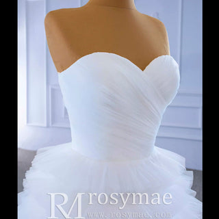Vintage Strapless Tulle Ball Gown Wedding Dress with Sweetheart - Rosymae