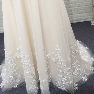 Vintage Wedding Dress with Flutter Lace Sleeves Timeless Look - Rosymae
