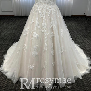 Stunning A-Line Glitter Tulle Lace Wedding Dresses & Bridal Gowns