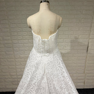 Western Unique Lace Romantic Bohemian Wedding Dress with Vneck - Rosymae